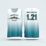 Load image into Gallery viewer, Sunshine City Roller Derby Mens cut Sleeveless Jersey