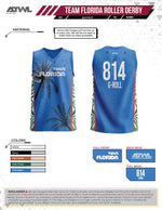 Load image into Gallery viewer, Team Florida Roller Derby Women's cut Sleeveless Jersey