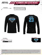 Load image into Gallery viewer, Buffalo Creek Bombers Home Plate Logo Mens Long Sleeve Dri-fit dye jersey
