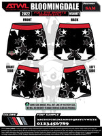 Load image into Gallery viewer, 2022 Bloomingdale All stars full dye Black womens shorts