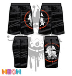 Load image into Gallery viewer, DISTRESSED GAS MASK SHORTS