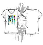 Load image into Gallery viewer, Geometric Camo Pattern Womens Sub dye White