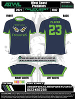 Load image into Gallery viewer, WC Predators navy Men's Full Dye Jersey