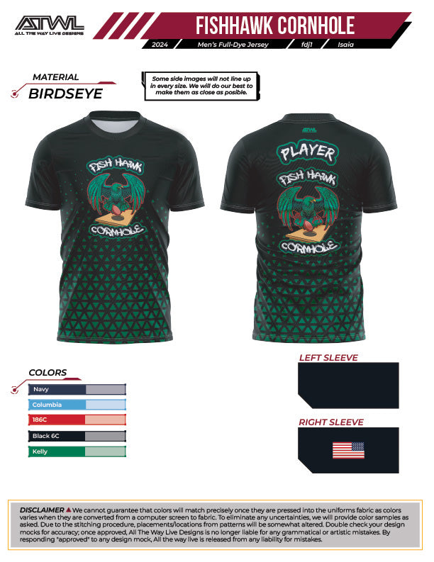 Fishhawk Cornhole Black and Green