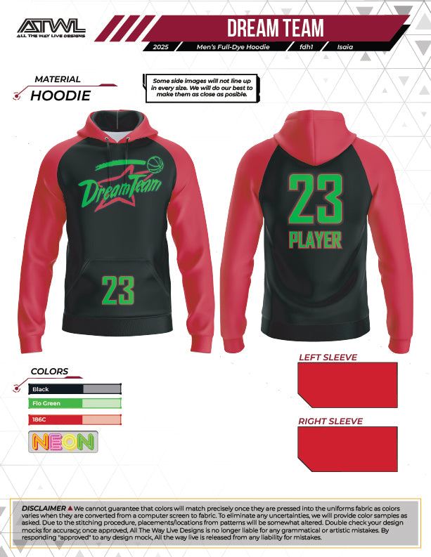 Dream Team Full Dye Hoodie (Classic)