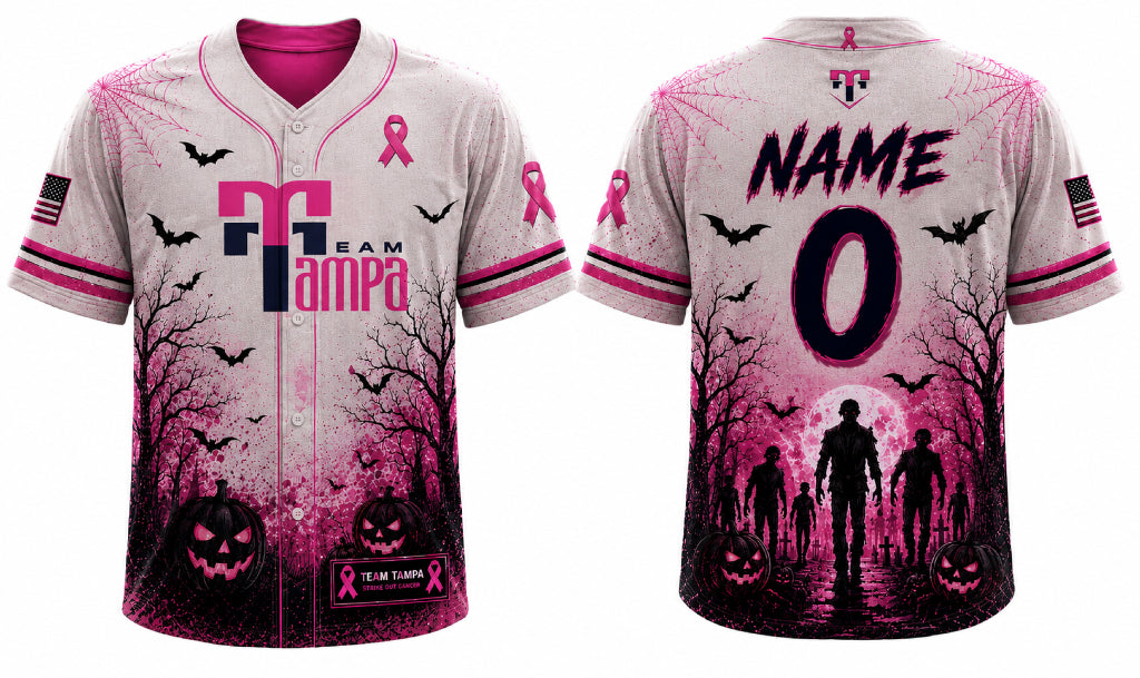 Team Tampa Halloween & Awareness (Boyes Team) Full button Women's cut jersey