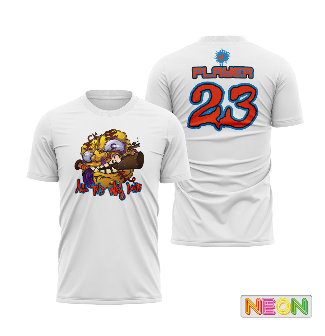 Crazy Ballz Mens White Sub Dye Jersey Crush