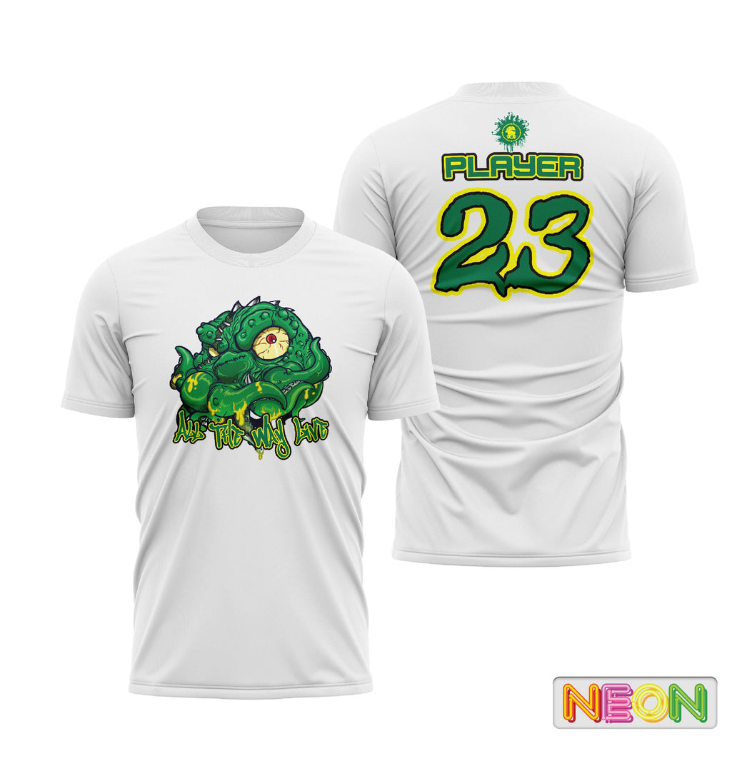 Crazy Ballz Mens White Sub Dye Jersey CTHULHU