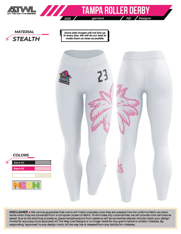 Tampa Roller Derby Women's Cut Leggings