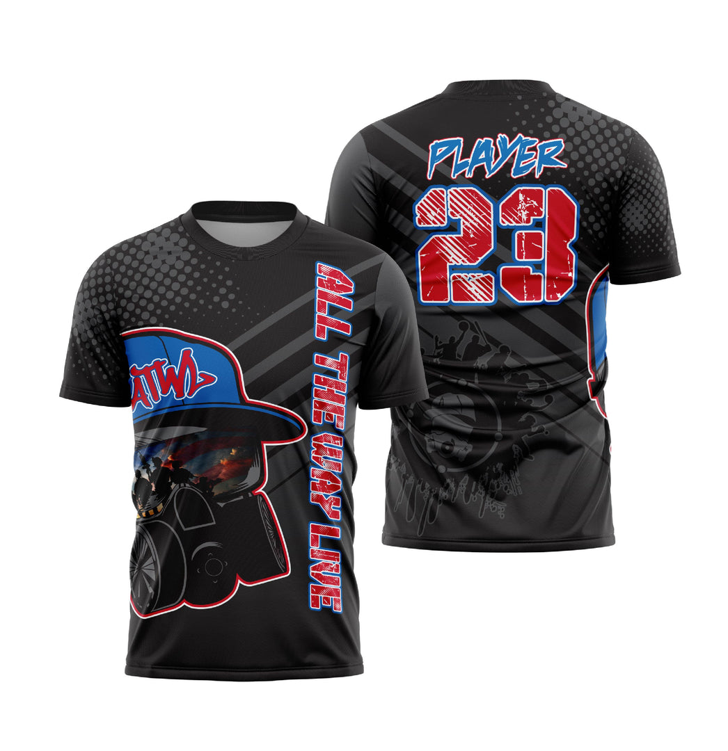 Gas Mask Reflection Series Patriotic Mens Full Dye Jersey