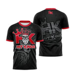 Load image into Gallery viewer, Hit Kings Bearded Skull Mens Full Dye Jersey Black/Red