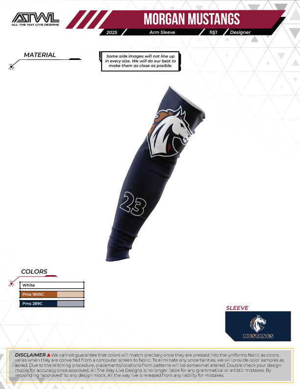 Morgan Mustangs Arm Sleeve