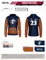 Load image into Gallery viewer, Morgan Mustangs Navy Full Dye Hoodie