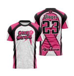 Load image into Gallery viewer, Stay Strong Mens Full Dye Jersey Cancer Awareness