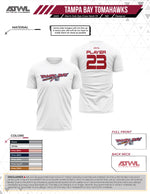 Load image into Gallery viewer, Tampa Tomahawks Mens White Sub dye jersey