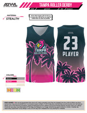 Tampa Bay Roller Derby Mens cut Sleeveless Jersey