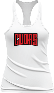 Cudas White Sub Dye Womens Racerback