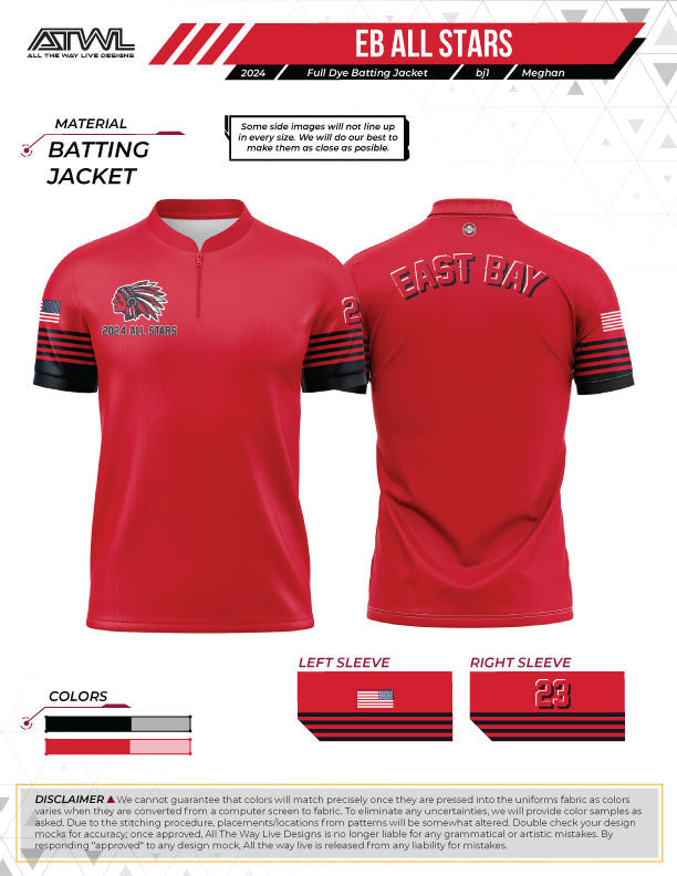 East Bay All Stars Batting Jacket