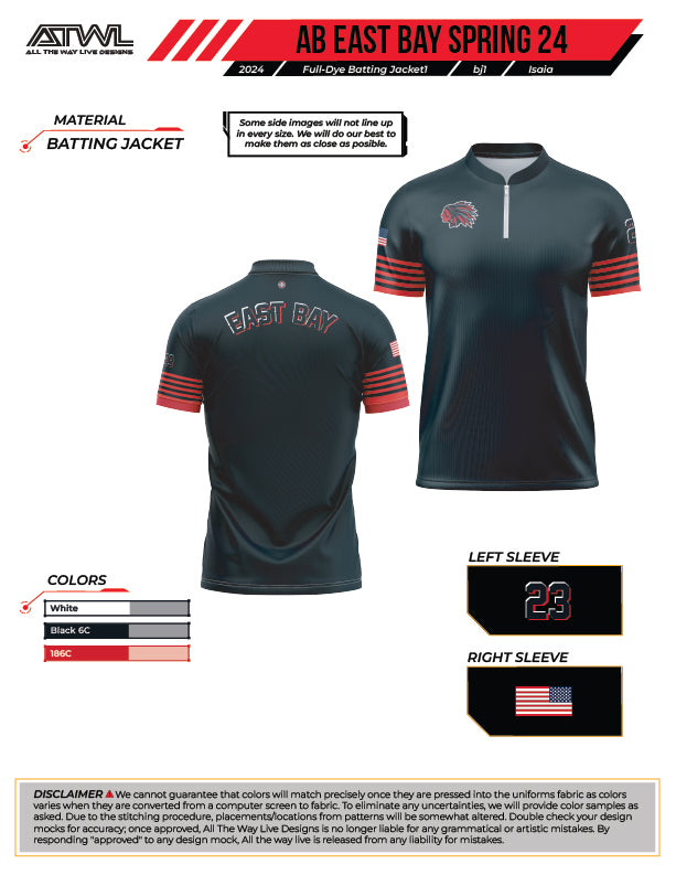East Bay 2024 Advanced Baseball Batting Jacket