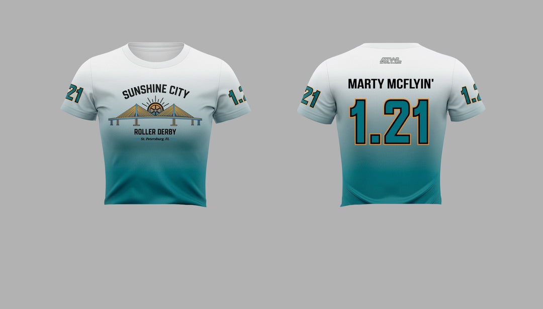 Sunshine City Roller Derby Women's Crew Cut Crop Top Jersey