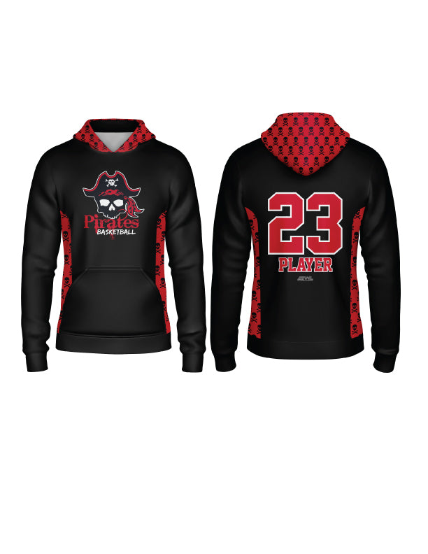 Parrish Pirates Black Full Dye Hoodie
