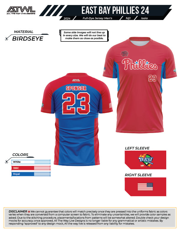 East Bay Spring 2024 Baseball Jerseys