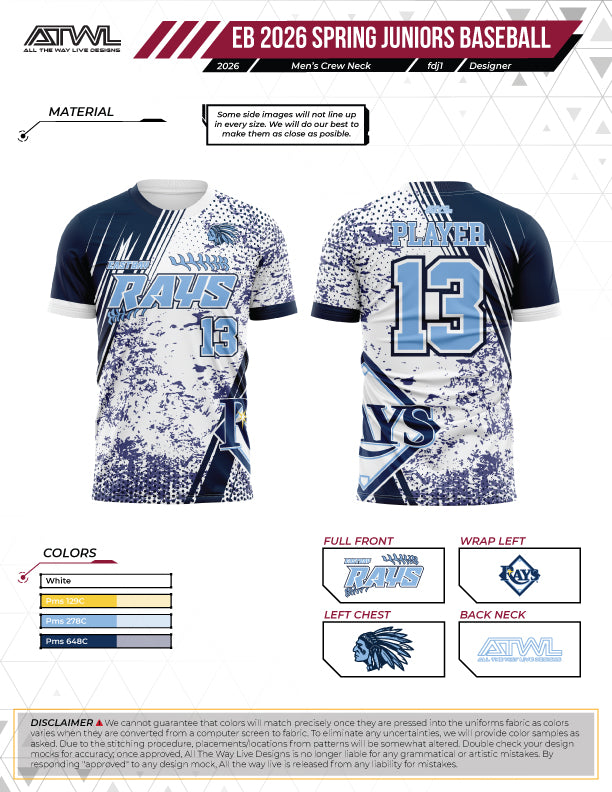 East Bay Spring 2026 Replica League  Baseball Jerseys