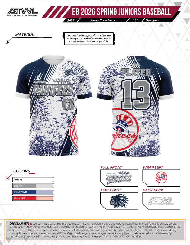 East Bay Spring 2026 Replica League  Baseball Jerseys