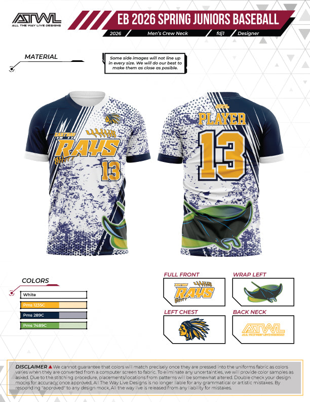 East Bay Spring 2026 Replica League  Baseball Jerseys