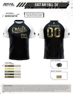 Load image into Gallery viewer, East Bay Chiefs 2024 Black Raglan  Men's Jersey