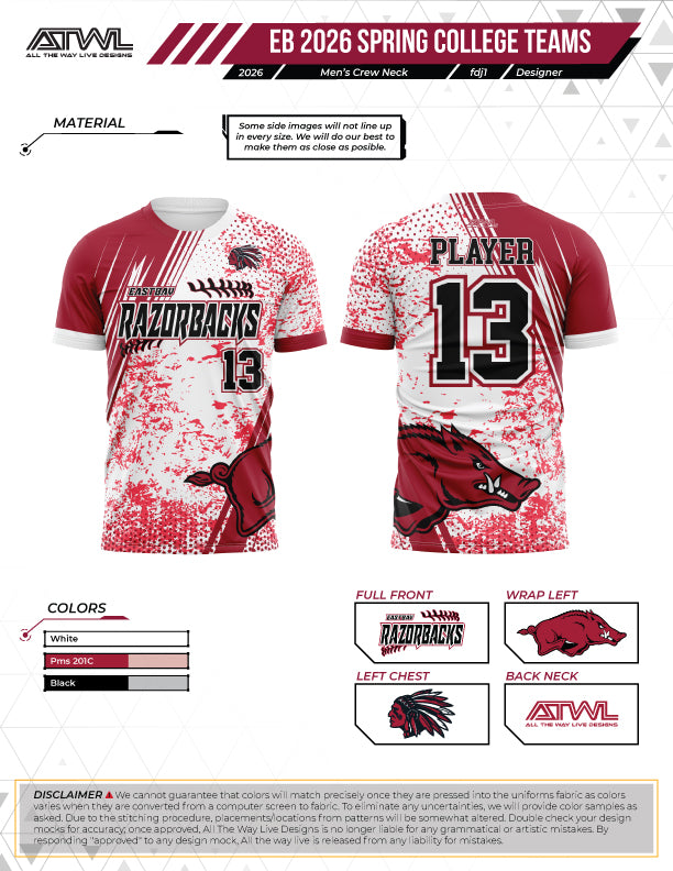 East Bay Spring 2026 Replica League  Baseball Jerseys