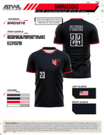 Load image into Gallery viewer, Barracudas  Black Crew Neck Jersey