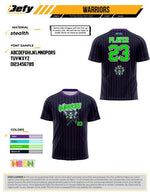 Load image into Gallery viewer, Warriors Black Pinstripe Men's Full Dye Jersey