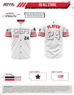 Load image into Gallery viewer, East Bay All Stars Mens Full Button Replica Jersey