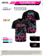 Load image into Gallery viewer, PH Canes Black Full Button Full Dye Men's Jersey