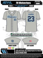 Load image into Gallery viewer, Wolverines Grey Full Button Game Jersey