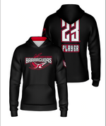 Load image into Gallery viewer, Barracudas  Black Full Dye Hoodie