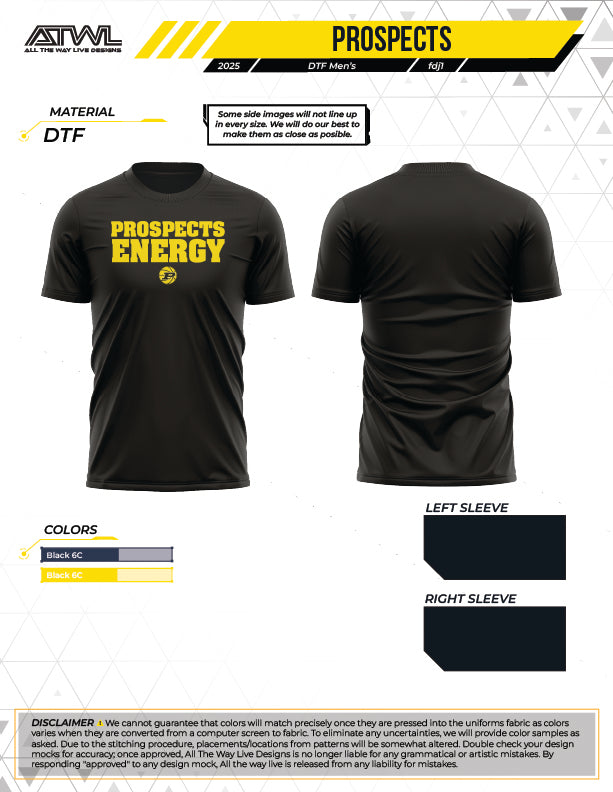 Prospects Prospects Energy Mens Crew neck Polyester Shirt