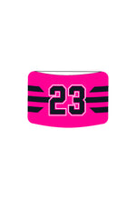 Load image into Gallery viewer, Tampa Bay Roller Derby Black and Pink Travel Team Numbered custom Armbands
