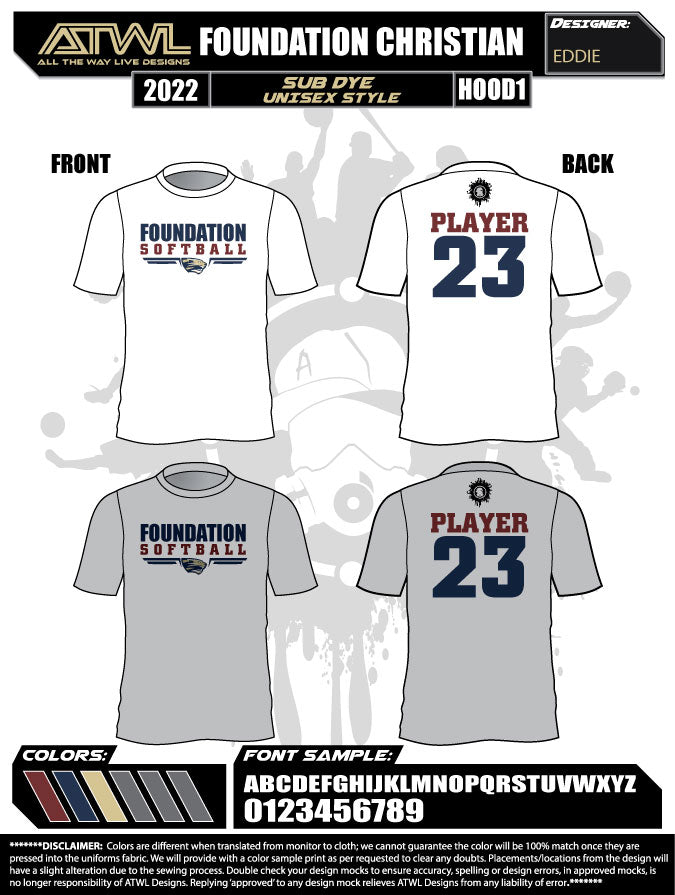 FCA Softball Spirit wear Dri-Fit Shirt