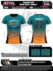 Sunshine City Roller Derby Women's Crew Cut Jersey