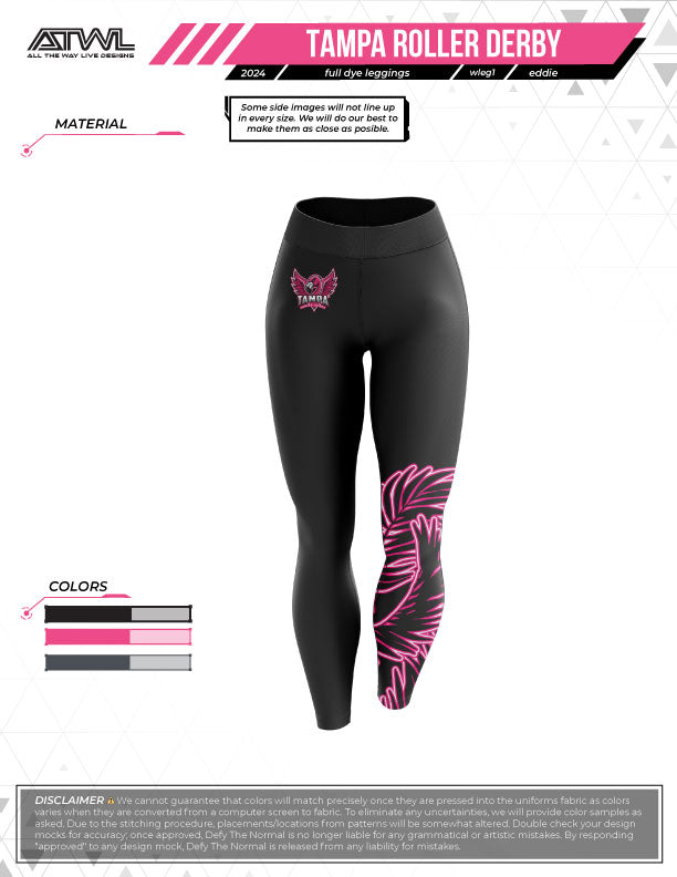 Tampa Roller Jr Derby Women's Cut Leggings