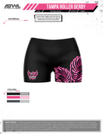 Load image into Gallery viewer, Tampa Roller Jr Derby womens cut  compression Full Dye Shorts