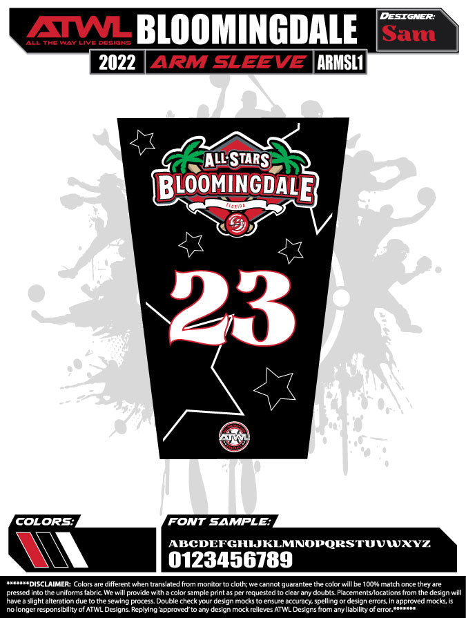 2022  Bloomingdale All Stars Arm Sleeve