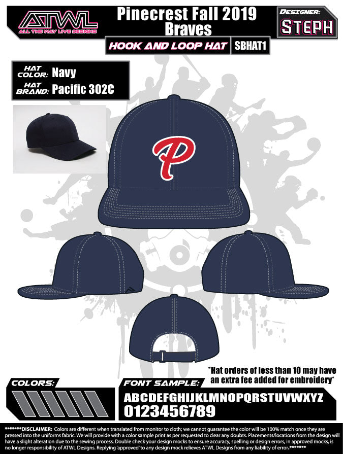 Pinecrest Fall League Hats
