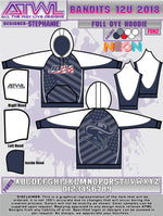 Load image into Gallery viewer, Bandits 12U Full Dye Hoodie