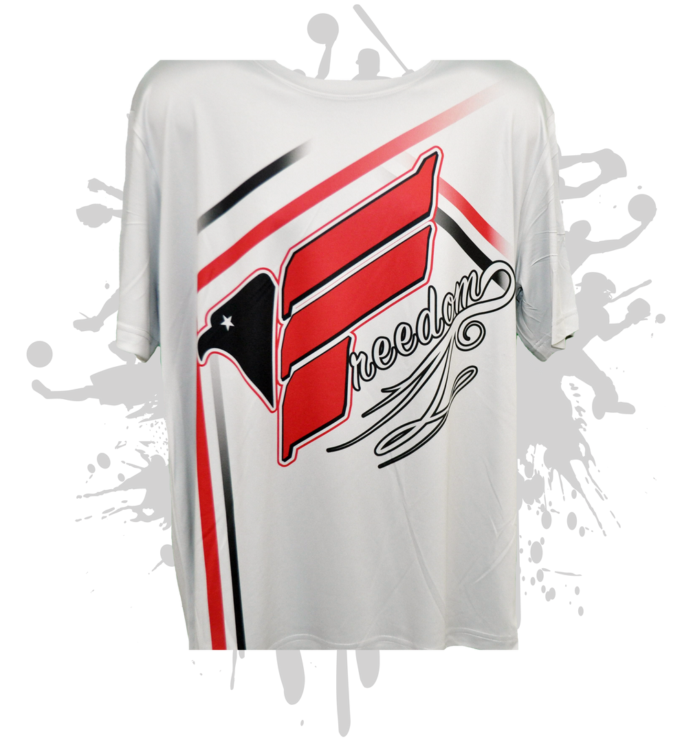 Freedom Special Script Men's White Sub Dye Jersey