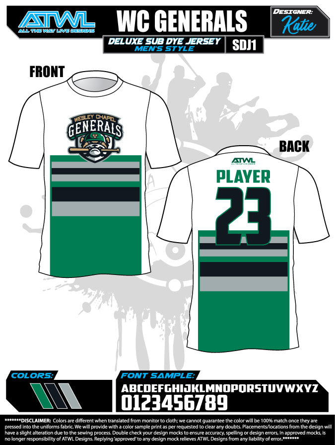 Wesley Chapel Fall League Men's Sub Dyes