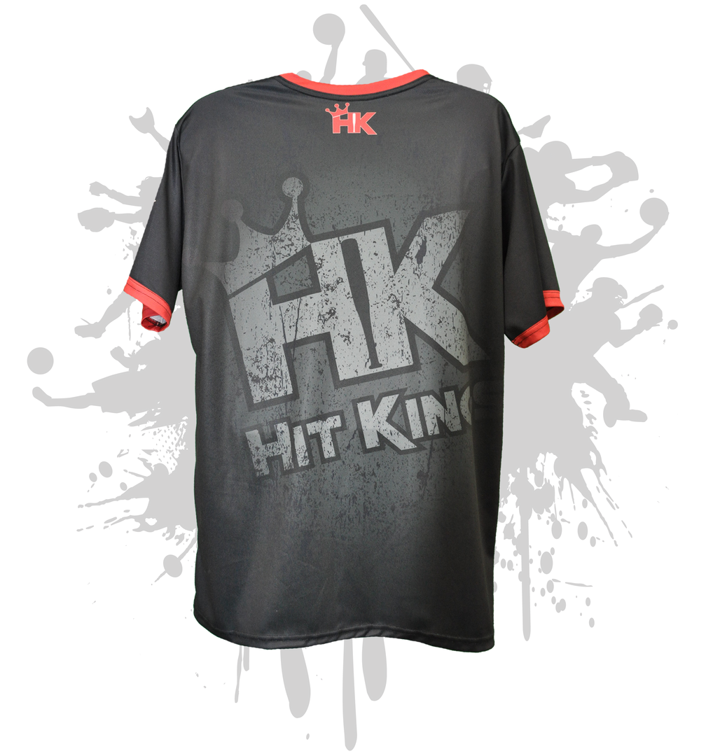Hit Kings Bearded Skull Mens Full Dye Jersey Black/Red