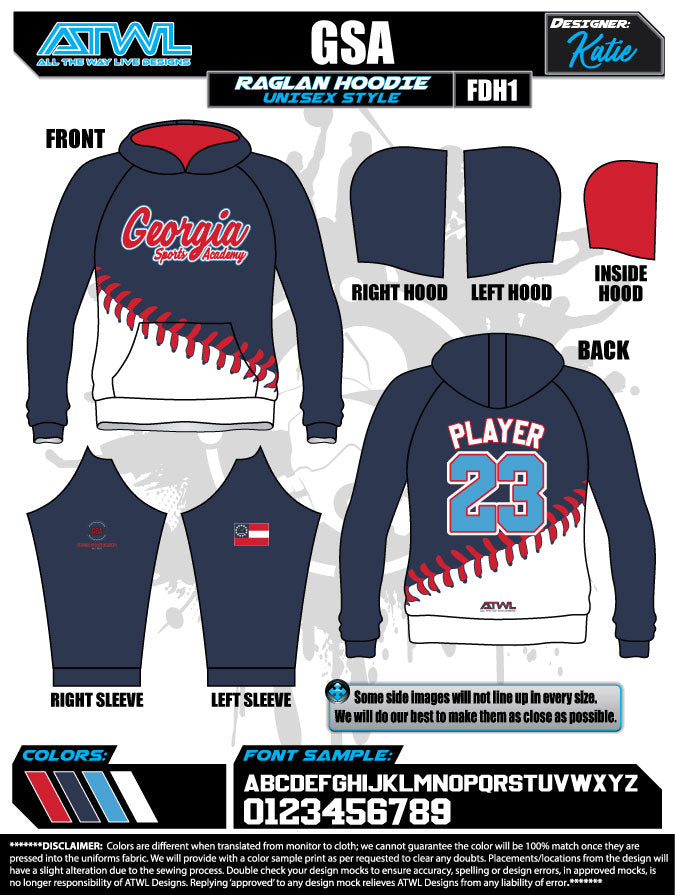 Georgia Sports Academy Full Dye Hoodies
